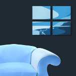 Stilvoll französisch-blau Abstrakt Digital Seascap Leinwanddruck<br><div class="desc">Der stilvolle französisch-blaue abstrakte Leinwand-Druck ist Teil der Kollektion Quad & Set von Four Wall Art and Throw Kissen. 🎨 Bearbeiten Sie die Füllfarbe 📧 fragen Sie nach einem benutzerdefinierten Design beatecisse@kbmd3signs.com 🌐 Informationen zu Tipps und Ideen zu Farben,  Farbpaletten,  Stimmbändern,  Kunst und Dekoration,  www.KBMD3signs.com</div>