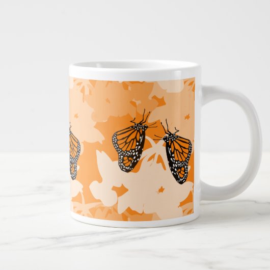 Stilvoll Fütternd Monarch Butterfly Pair Jumbo-Tasse (Rechts)
