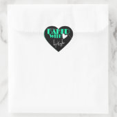 Stilvoll gebacken mit Liebe Backname Herz-Aufkleber (Tasche)