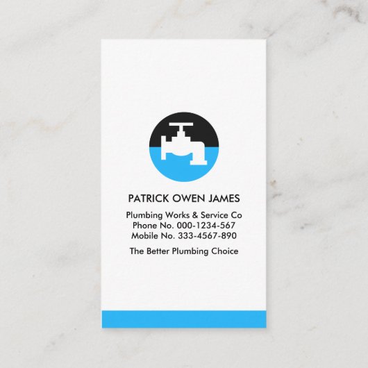 Stilvoll gegossene Löchklammer Visitenkarte (Rückseite)