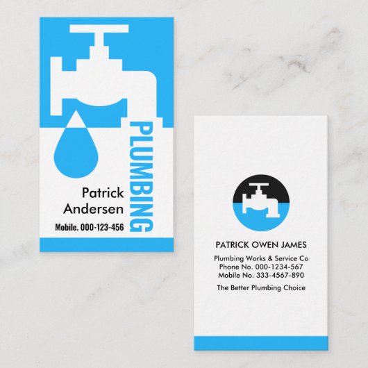 Stilvoll gegossene Löchklammer Visitenkarte (Vorne/Hinten)