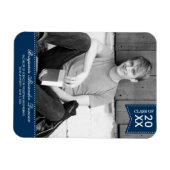 Stilvoll gehefteter Abschluss Announcement Magnet (Horizontal)