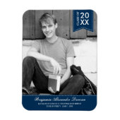 Stilvoll gehefteter Abschluss Announcement Magnet (Vertikal)