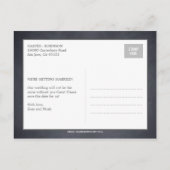 Stilvoll gekleidet - Save the Date Postkarte (Rückseite)