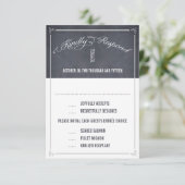 Stilvoll gekleidete Hochzeitstifte/RSVP-Karten RSVP Karte (Stehend Vorderseite)