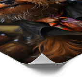 Stilvoll gekleideter Hund ​ ​ Brillenhund Poster (Ecke)