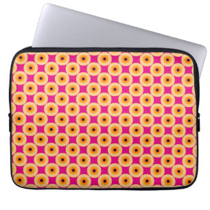 Stilvoll Gelb und Hot Pink Polka Dot Laptopschutzhülle