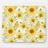 Stilvoll gelbe Sonnenblumenmuster Mousepad (Vorne)