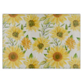 Stilvoll gelbe Sonnenblumenmuster Schneidebrett (Vorderseite)