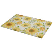 Stilvoll gelbe Sonnenblumenmuster Schneidebrett (Ecke)