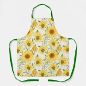 Stilvoll gelbe Sonnenblumenmuster Schürze (Vorderseite)
