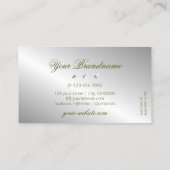 Stilvoll Gelbes Silberfein Diamanten Elegant Visitenkarte (Rückseite)