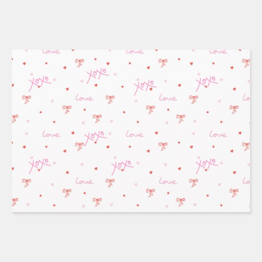 Stilvoll gemischter Valentinstag Geschenkpapier Set (Vorderseite 3)