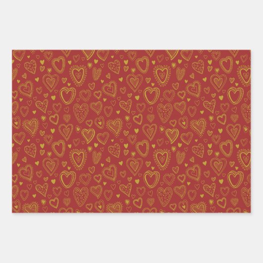 Stilvoll gemischter Valentinstag Geschenkpapier Set (Vorderseite 2)