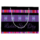 Stilvoll Gemustert Personalisiert Große Geschenktüte (Rückseite)