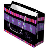 Stilvoll Gemustert Personalisiert Große Geschenktüte (Vorderseite Schrägansicht)