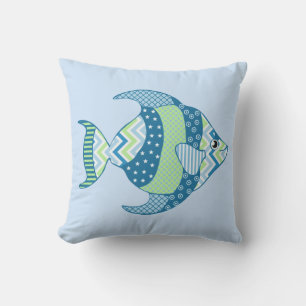 Stilvoll Gemusterter Fisch Outdoor Kissen