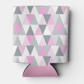 Stilvoll geometrisch rosa grau Gemustert Dosenkühler (Vorderseite)