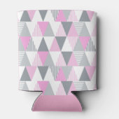 Stilvoll geometrisch rosa grau Gemustert Dosenkühler (Rückseite)