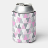 Stilvoll geometrisch rosa grau Gemustert Dosenkühler (Kanne Rückseite)