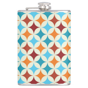 Stilvoll geometrisch: Vintage nahtloses Muster Flachmann