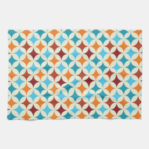 Stilvoll geometrisch: Vintage nahtloses Muster Geschirrtuch