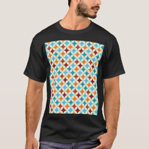 Stilvoll geometrisch: Vintage nahtloses Muster T-Shirt