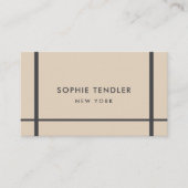 Stilvoll geometrisches Almond & Dark Slate Gray Visitenkarte (Vorderseite)