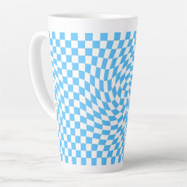 Stilvoll gepolstertes Muster Blau & Weiß Milchtasse