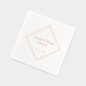 Stilvoll Gerahmtes Gold an der geometrischen Grenz Servietten Mit Folie (Links)