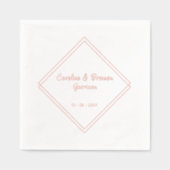 Stilvoll Gerahmtes Gold an der geometrischen Grenz Servietten Mit Folie (Vorderseite)