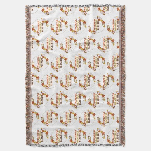 Stilvoll gesegnet, dankbar, dankbar, Erntedank Decke (Vorderseite Vertikal)