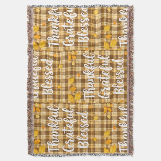 Stilvoll gesegnet, dankbar, dankbar, Erntedank Decke (Vorderseite Vertikal)