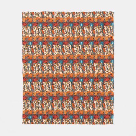 Stilvoll gesegnet, dankbar, dankbar, Erntedank Fleecedecke (Vorderseite)