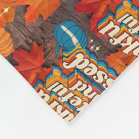 Stilvoll gesegnet, dankbar, dankbar, Erntedank Fleecedecke (Ecke)