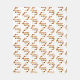 Stilvoll gesegnet, dankbar, dankbar, Erntedank Fleecedecke