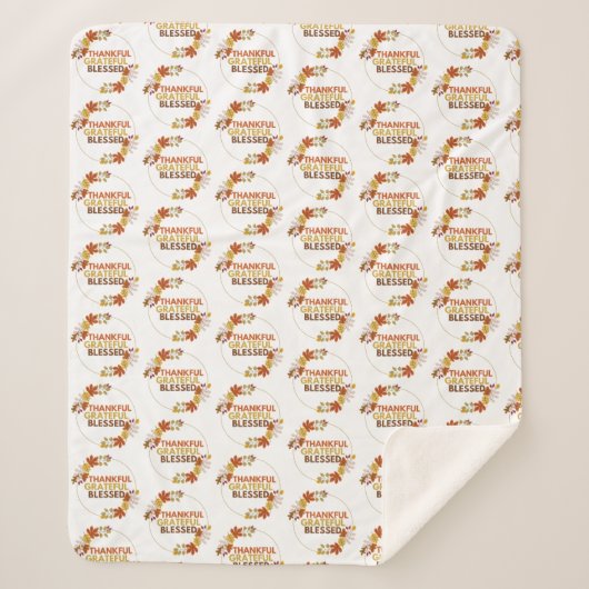Stilvoll gesegnet, dankbar, dankbar, Erntedank Sherpadecke (Vorderseite)