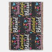 Stilvoll gesegnet, dankbar Dankbarer Erntedank Decke (Vorderseite Vertikal)