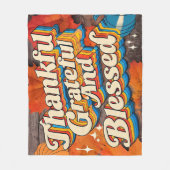 Stilvoll gesegnet, dankbar Dankbarer Erntedank Fleecedecke (Vorderseite)