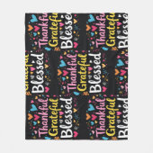 Stilvoll gesegnet, dankbar Dankbarer Erntedank Fleecedecke (Vorderseite)