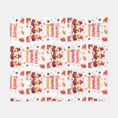 Stilvoll gesegnet, dankbar Dankbarer Erntedank Fleecedecke (Vorderseite (Horizontal))