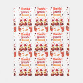 Stilvoll gesegnet, dankbar Dankbarer Erntedank Fleecedecke (Vorderseite)