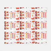 Stilvoll gesegnet, dankbar Dankbarer Erntedank Fleecedecke (Vorderseite (Horizontal))