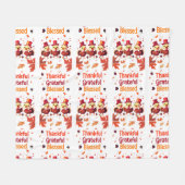 Stilvoll gesegnet, dankbar Dankbarer Erntedank Fleecedecke (Vorderseite (Horizontal))