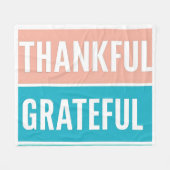 Stilvoll gesegnet, dankbar Dankbarer Erntedank Fleecedecke (Vorderseite (Horizontal))