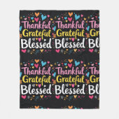 Stilvoll gesegnet, dankbar Dankbarer Erntedank Fleecedecke (Vorderseite)