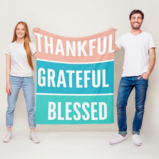 Stilvoll gesegnet, dankbar Dankbarer Erntedank Fleecedecke (Beispiel)