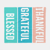 Stilvoll gesegnet, dankbar Dankbarer Erntedank Fleecedecke (Vorderseite (Horizontal))