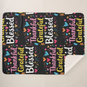 Stilvoll gesegnet, dankbar Dankbarer Erntedank Sherpadecke (Vorderseite (Horizontal))