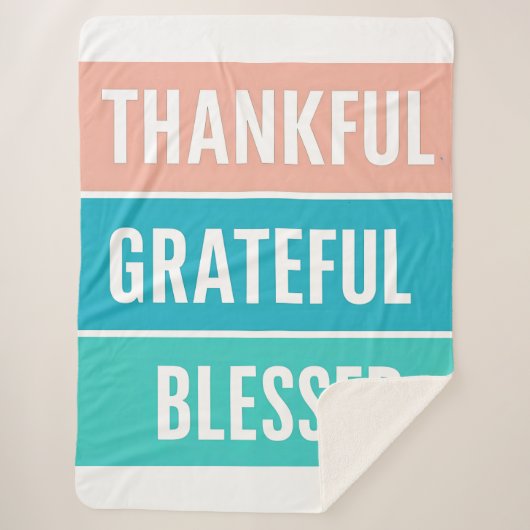 Stilvoll gesegnet, dankbar Dankbarer Erntedank Sherpadecke (Vorderseite)